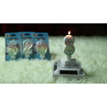 Colorful birthday party cake candle art number candle